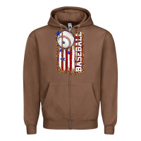Chestnut baseball american flag Zipper Hoodie - texasbilliewilder