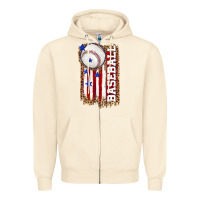 Sandshell baseball american flag Zipper Hoodie - texasbilliewilder