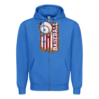 True Royal baseball american flag Zipper Hoodie - texasbilliewilder