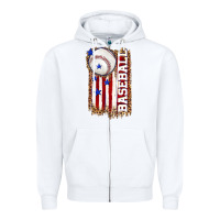 White baseball american flag Zipper Hoodie - texasbilliewilder
