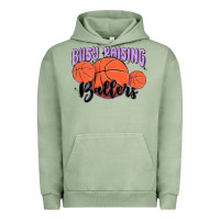 Pigment Oil Green busy raising ballers Urban Hoodie - MaliasSmallBusiness
