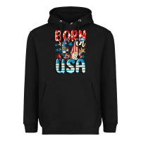 Black Born in USA gnomes 4th of July Heavyweight Hoodie - CowGirlArtShop