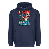 Navy Born in USA gnomes 4th of July Heavyweight Hoodie - CowGirlArtShop