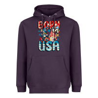 Plum Born in USA gnomes 4th of July Heavyweight Hoodie - CowGirlArtShop