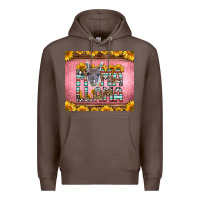 Coffee mama llama sunflowers Premium Hoodie - LillyAllenDesigns