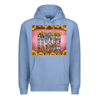 Colony Blue mama llama sunflowers Premium Hoodie - LillyAllenDesigns
