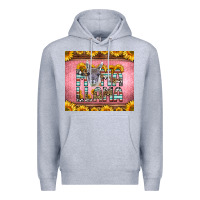 Heather Grey mama llama sunflowers Premium Hoodie - LillyAllenDesigns