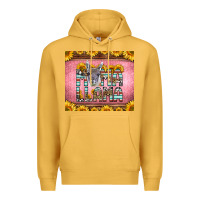Mustard mama llama sunflowers Premium Hoodie - LillyAllenDesigns
