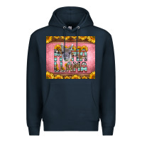 Navy mama llama sunflowers Premium Hoodie - LillyAllenDesigns