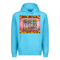 Ocean Blue mama llama sunflowers Premium Hoodie - LillyAllenDesigns