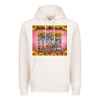 Pale Pink mama llama sunflowers Premium Hoodie - LillyAllenDesigns