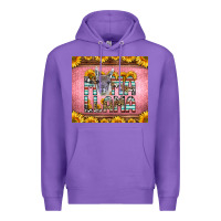 Purple mama llama sunflowers Premium Hoodie - LillyAllenDesigns