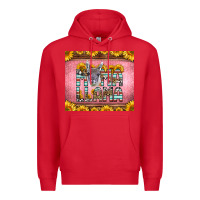 Red mama llama sunflowers Premium Hoodie - LillyAllenDesigns