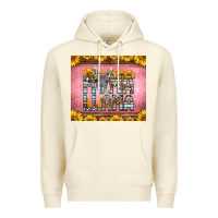 Sandshell mama llama sunflowers Premium Hoodie - LillyAllenDesigns