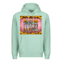 Seafoam mama llama sunflowers Premium Hoodie - LillyAllenDesigns