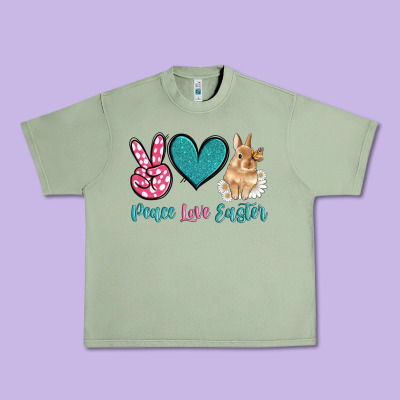 Peace Love Easter With Bunny And Butterfly Urban Heavy Tee Designed By Artiststas