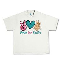 Pistachio peace love easter with bunny and butterfly Urban Heavy Tee - Artiststas