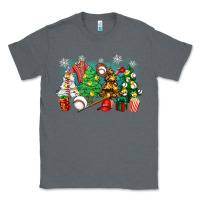 Charcoal Heather christmas trees with baseball Classic Tee - Zillion Design Studio