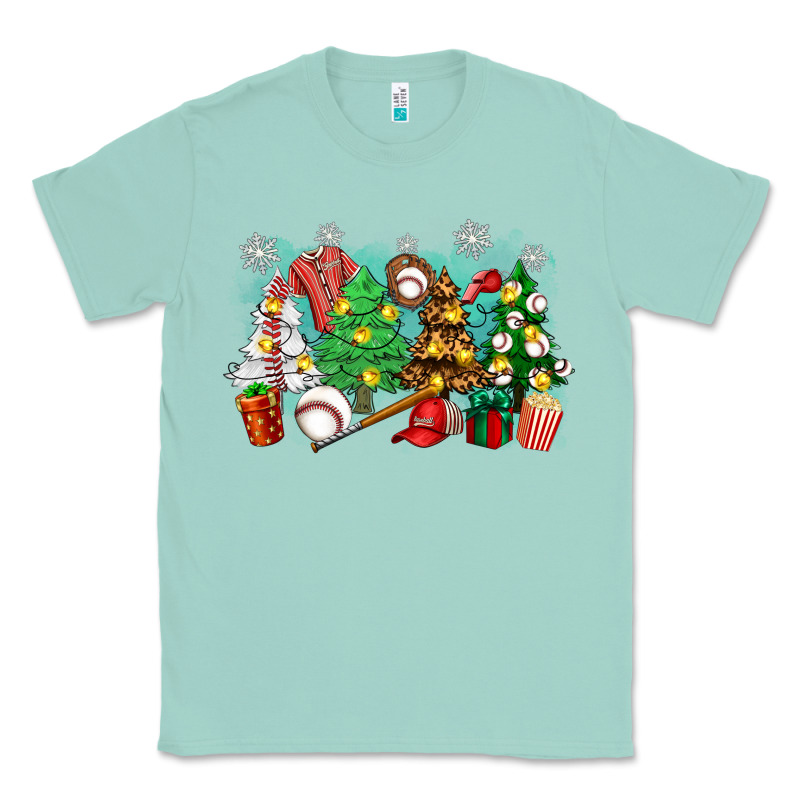 Christmas Trees With Baseball Classic Tee by Zillion Design Studio | Teevron
