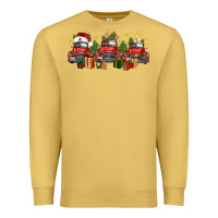Antique Gold christmas trucks Premium Sweatshirt - FaDigitalArtStudio