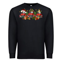 Black christmas trucks Premium Sweatshirt - FaDigitalArtStudio