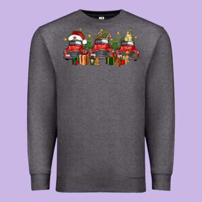 Christmas Trucks Premium Sweatshirt Designed By Fadigitalartstudio