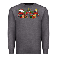 Charcoal Heather christmas trucks Premium Sweatshirt - FaDigitalArtStudio