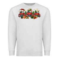Oatmeal Heather christmas trucks Premium Sweatshirt - FaDigitalArtStudio