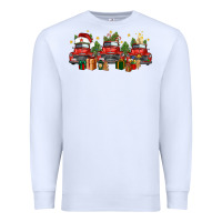 White christmas trucks Premium Sweatshirt - FaDigitalArtStudio