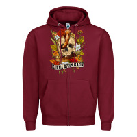 Burgundy karma bites back Zipper Hoodie - RanaPortraitStore