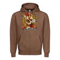 Chestnut karma bites back Zipper Hoodie - RanaPortraitStore