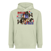 Matcha Born to be free 4th of july Heavyweight Hoodie - CowGirlArtShop