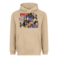 Mushroom Born to be free 4th of july Heavyweight Hoodie - CowGirlArtShop