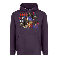 Plum Born to be free 4th of july Heavyweight Hoodie - CowGirlArtShop