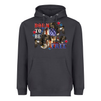 Smoke Born to be free 4th of july Heavyweight Hoodie - CowGirlArtShop