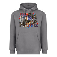 Born To Be Free 4th Of July Heavyweight Hoodie | Teevron