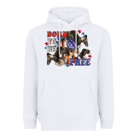 White Born to be free 4th of july Heavyweight Hoodie - CowGirlArtShop