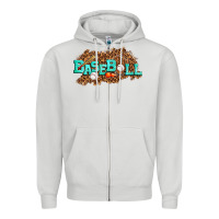 Dove Grey baseball Zipper Hoodie - texasbilliewilder