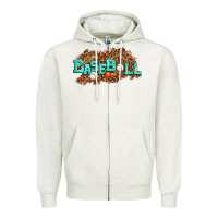 Oatmeal Heather baseball Zipper Hoodie - texasbilliewilder