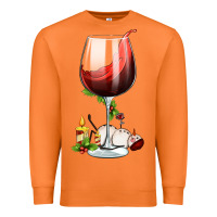 Carrot christmas wine glass Premium Sweatshirt - FaDigitalArtStudio