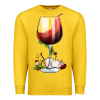 Lemon christmas wine glass Premium Sweatshirt - FaDigitalArtStudio