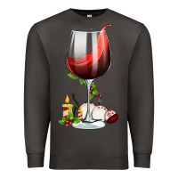 Smoke christmas wine glass Premium Sweatshirt - FaDigitalArtStudio