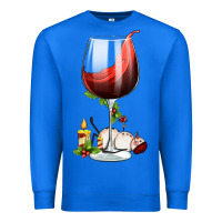 True Royal christmas wine glass Premium Sweatshirt - FaDigitalArtStudio