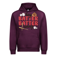 Mauve Wine hey batter batter swing Urban Hoodie - MaliasSmallBusiness