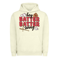 Pigment Pistachio hey batter batter swing Urban Hoodie - MaliasSmallBusiness