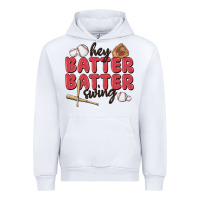 White hey batter batter swing Urban Hoodie - MaliasSmallBusiness