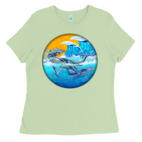 Matcha humpback whale Ladies Tee - BarkalooDesign