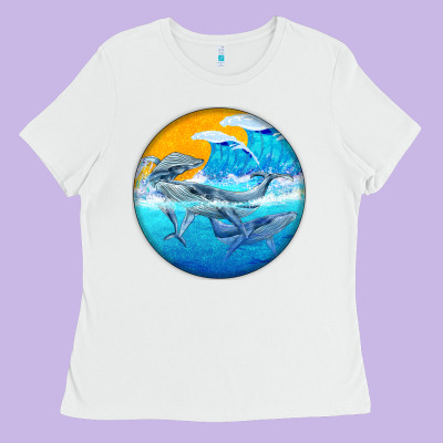 Humpback Whale Ladies Tee Designed By Barkaloodesign
