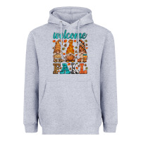 Heather Grey welcome fall gnome Heavyweight Hoodie - HRA Design Shop