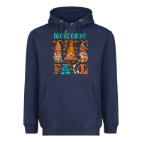 Navy welcome fall gnome Heavyweight Hoodie - HRA Design Shop